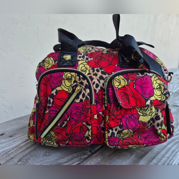 Betsey Johnson Handbags - VINTAGE BETSEY JOHNSON FLORAL HANDBAG